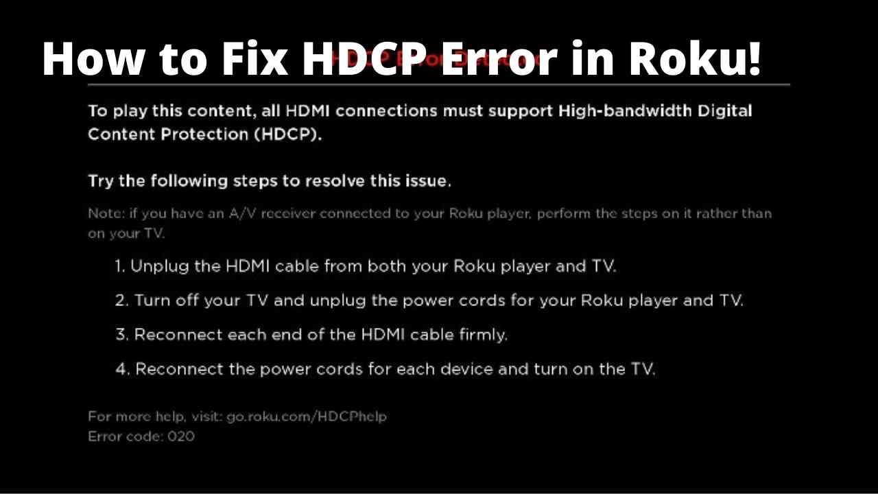 How To Fix Roku Hdcp Error Viraltalky - roblox error 282