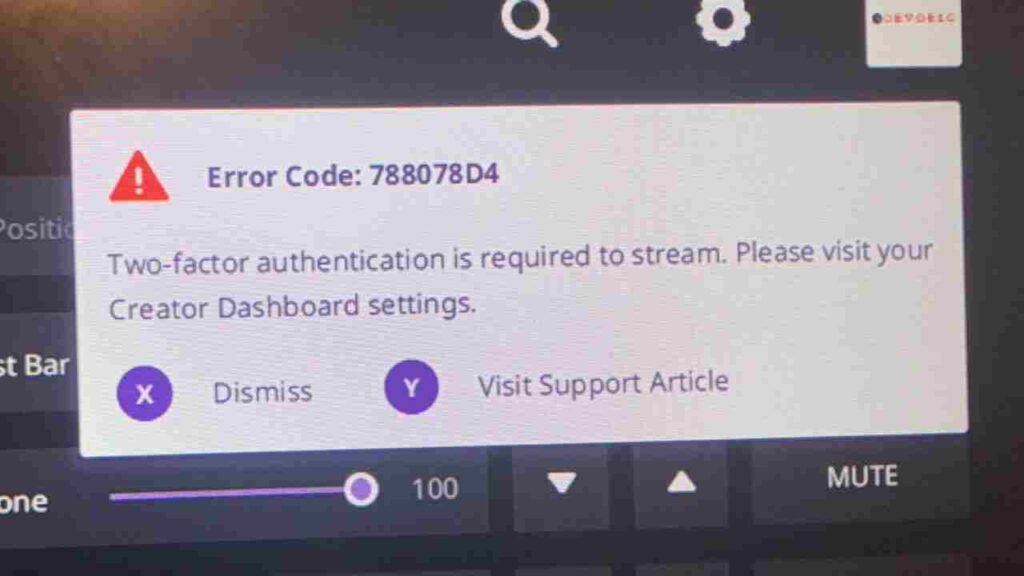 Twitch Error Code 788078d4