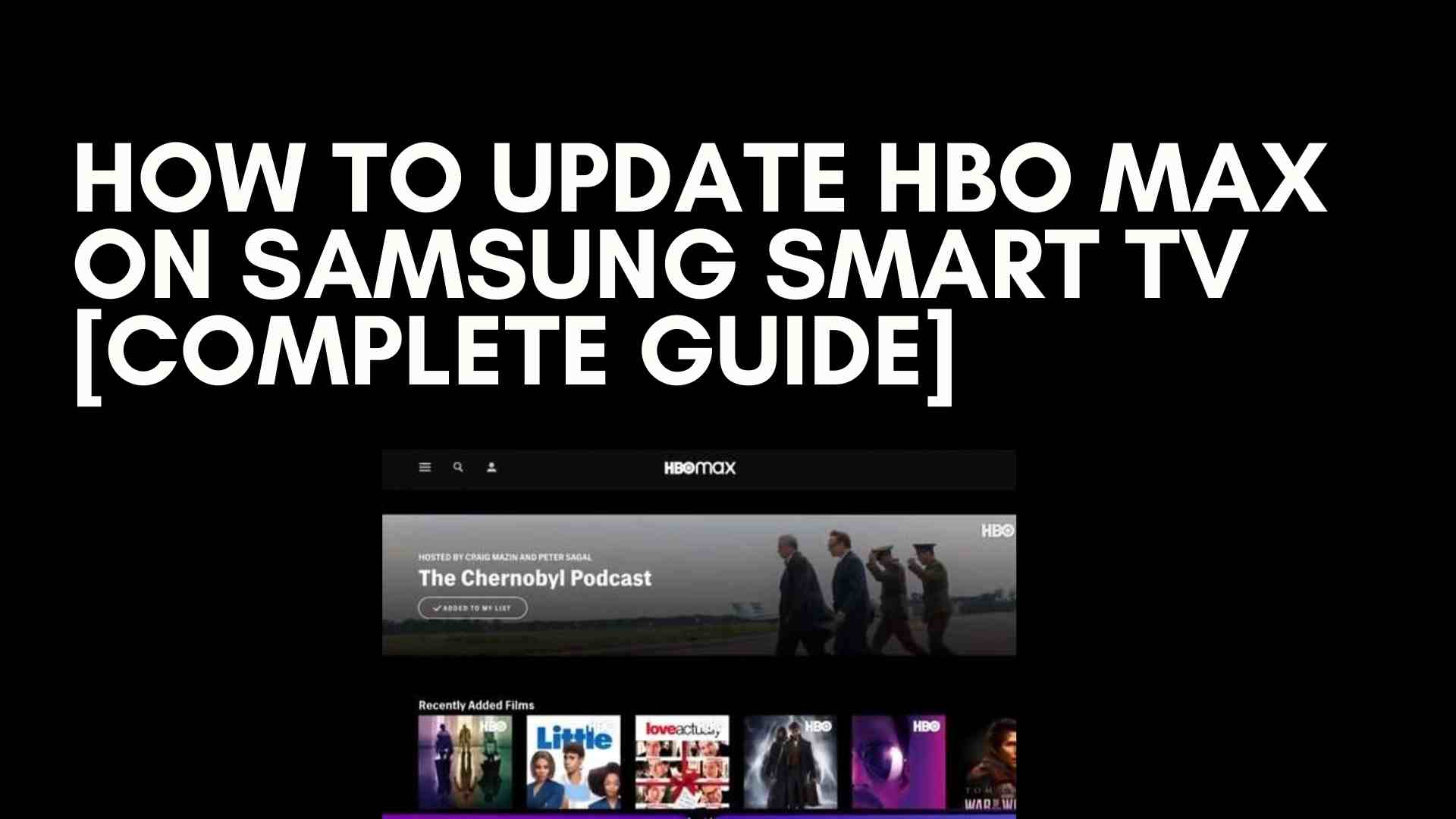 How to Update HBO Max on Samsung Smart TV