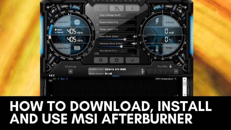 Msi Afterburner Guide: How To Download And Use It [2024 ] – DZED