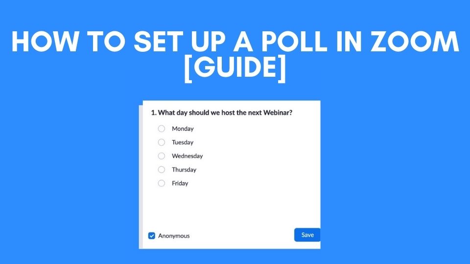 How to Set Up a Poll in Zoom