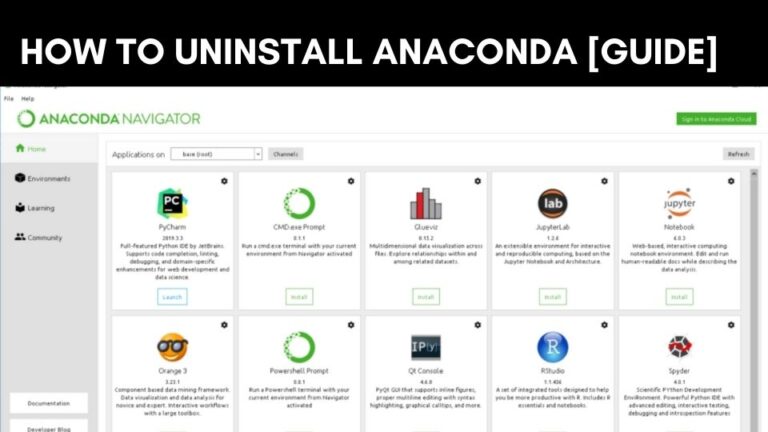 how to uninstall anaconda on windows