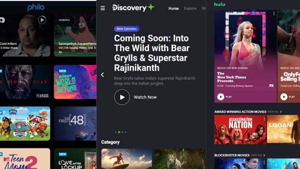 hilo vs Discovery Plus vs Hulu