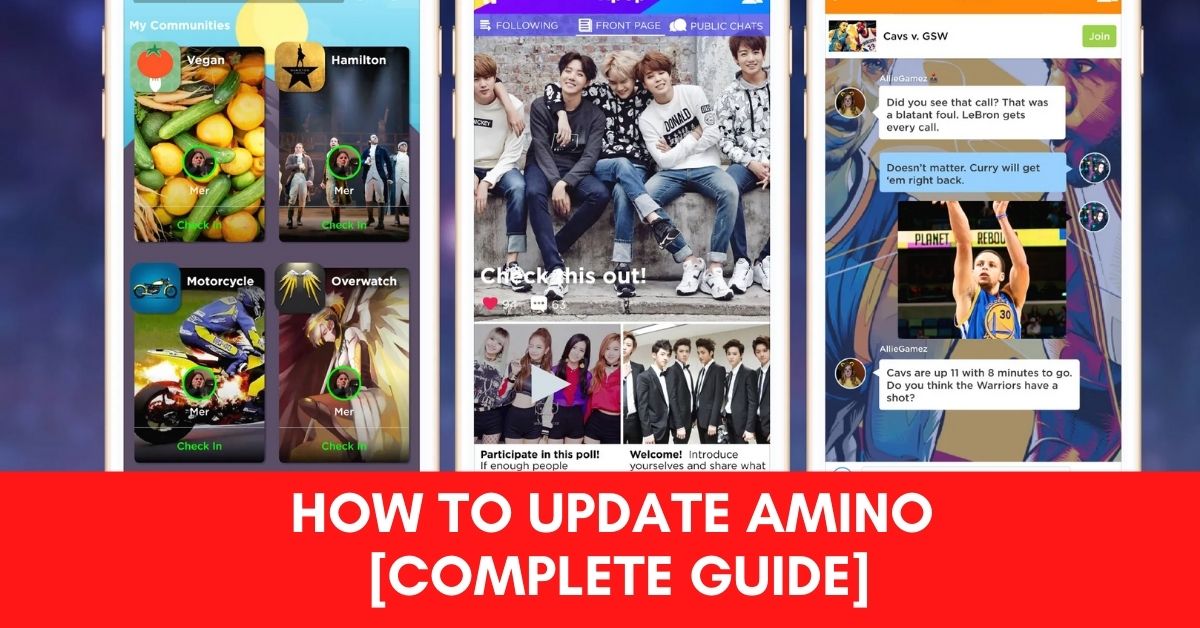 How to Update Amino guide