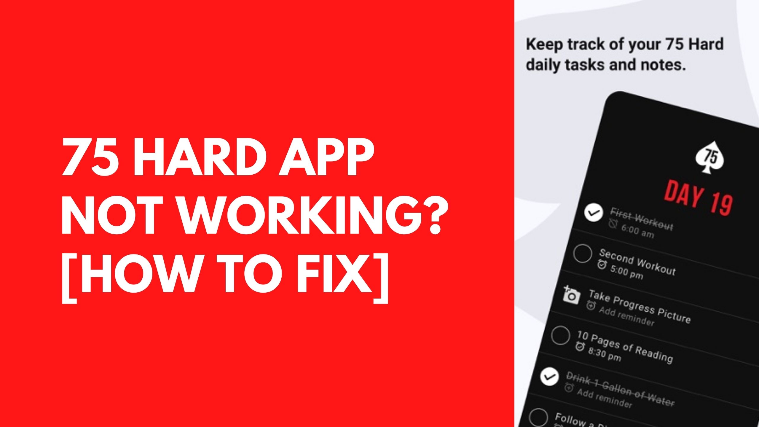 75 Hard App Not Working fix