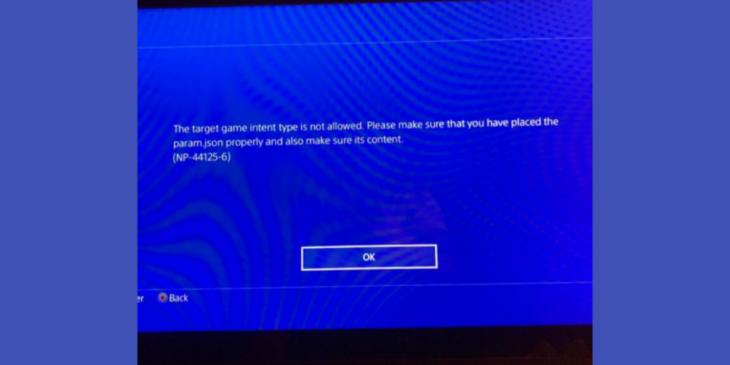 PS4 Error Code NP-44125-6