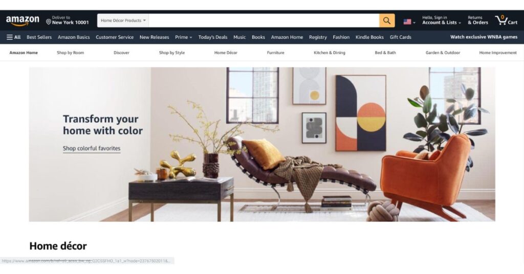 Amazon home decor product store
