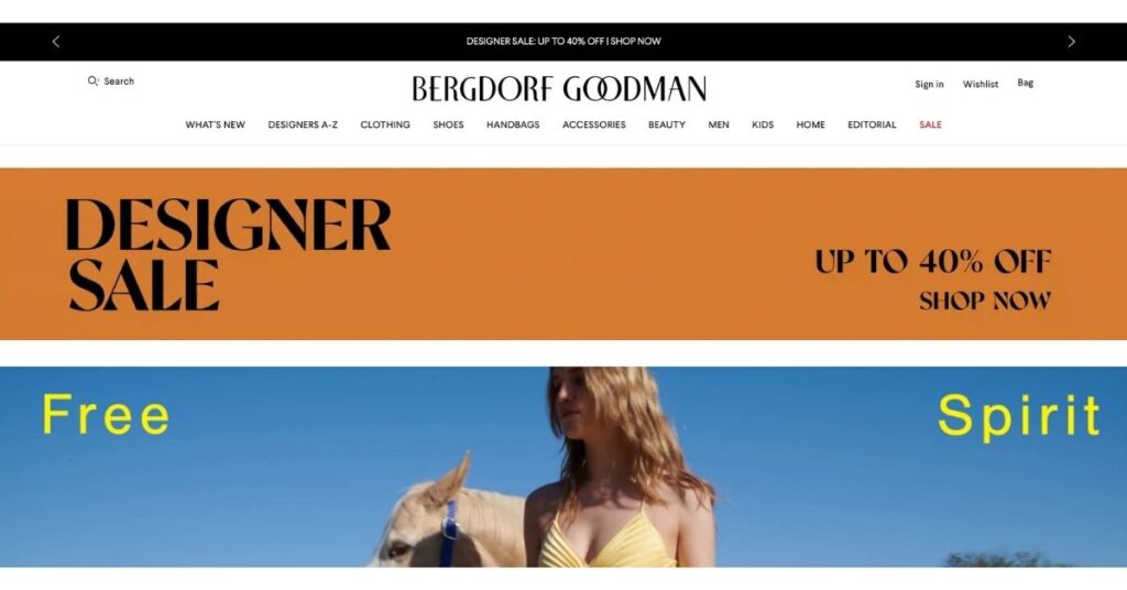 Bergdorf Goodman store for clothing