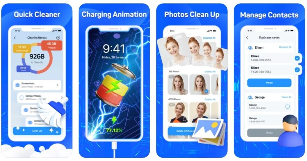 Quick Cleaner App 
clean iphone
clean i pad