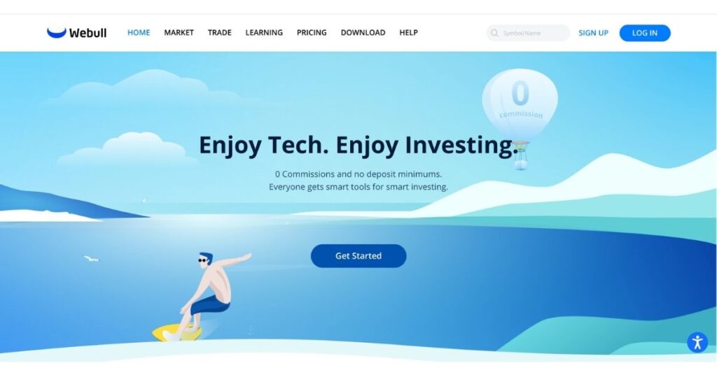 Webull investing and financial knowladge apps