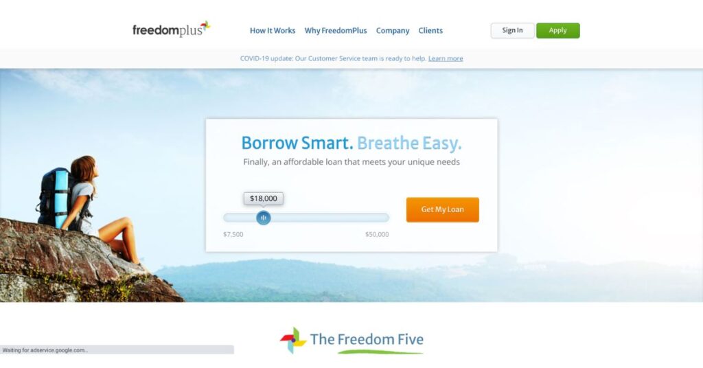 FreedomPlus loan credit offers