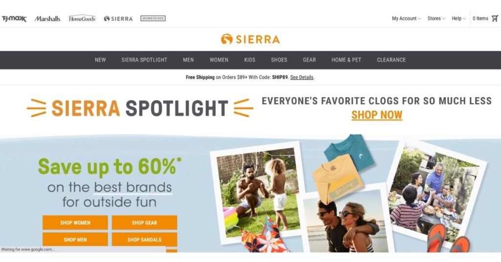 Sierra sports stores online