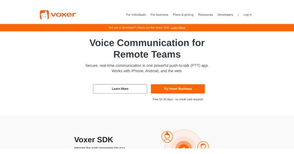 Voxer app for calling