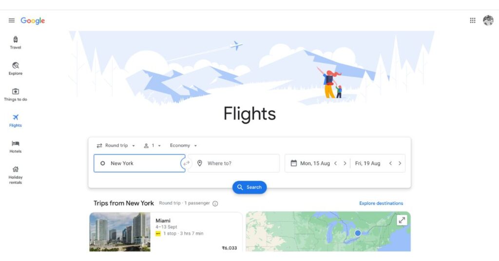 Google Flights vs Expedia