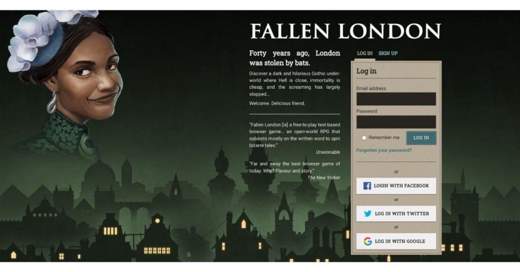 Fallen London Games like Spent