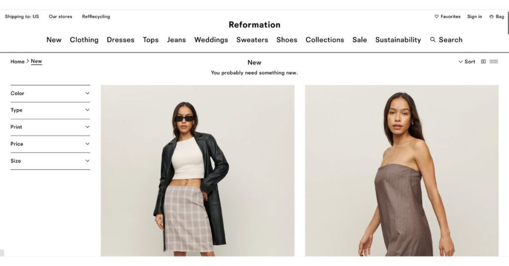 Reformation Stores like Buckle