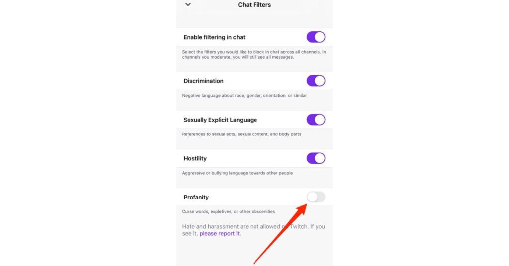 How to Turn Off Profanity Filter Twitch