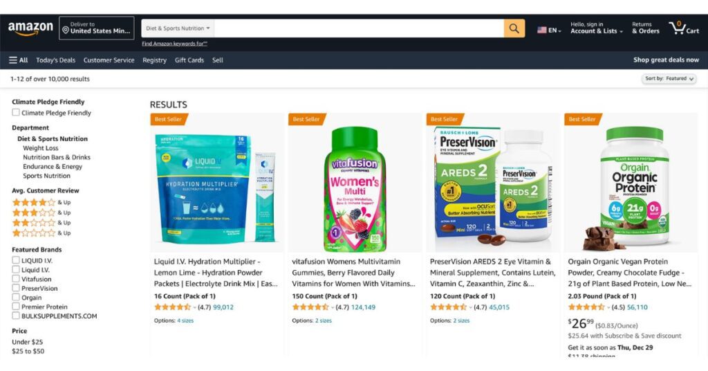 Amazon supplements