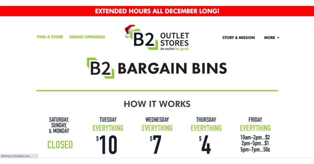 B2 Bargain Bins Store
