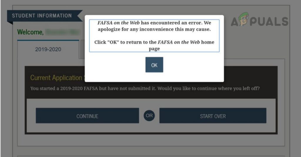 FAFSA Website Not working