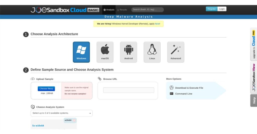 Automated Malware Analysis - Joe Sandbox Cloud Basic