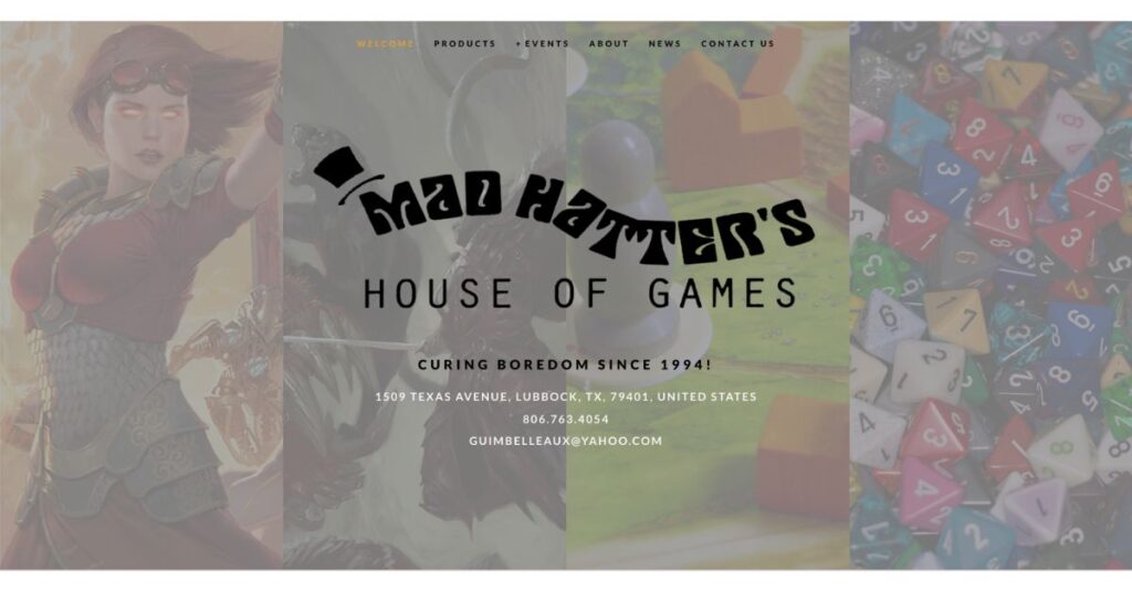 Mad Hatter's House of Games Store