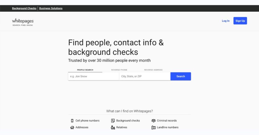 Whitepages - Search, Find, Know