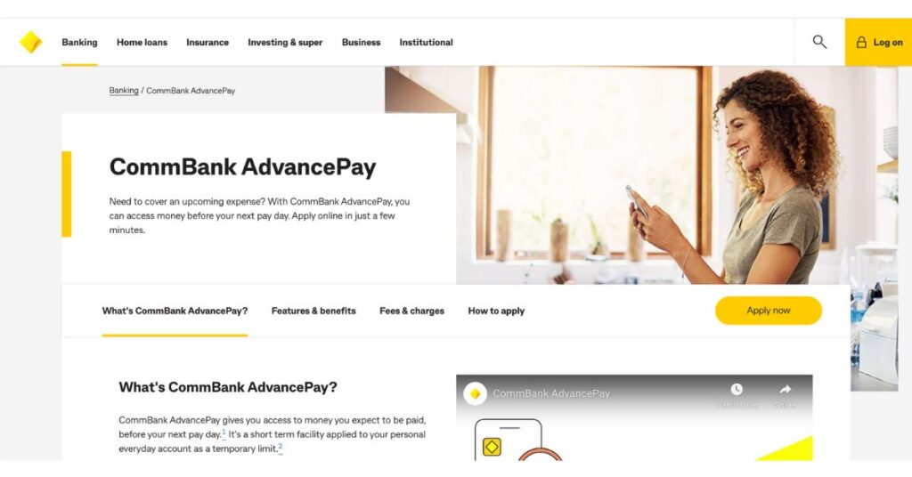 CommBank Advance Pay australia