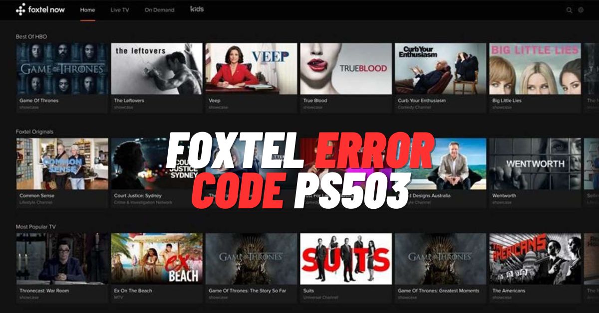 Foxtel Error Code PS503