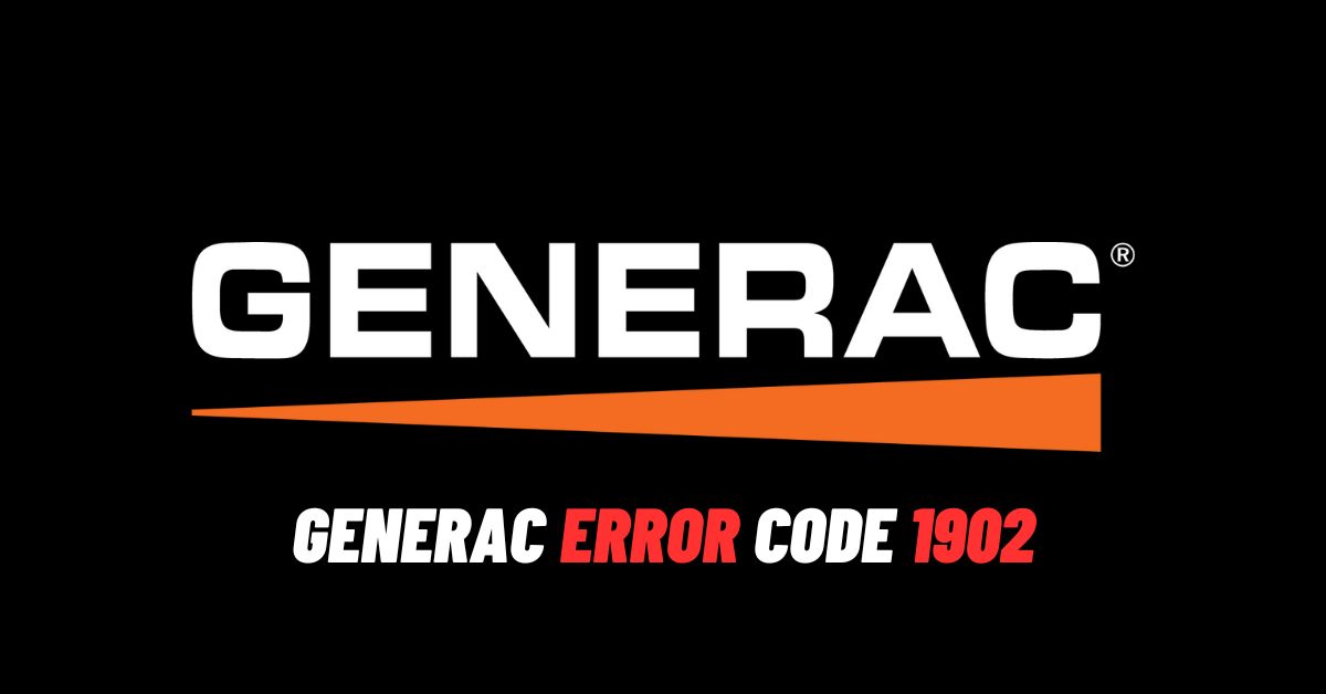 Generac Error Code 1902