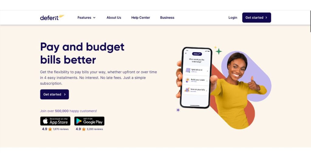 Deferit Apps to Pay Bills In 4 Payments