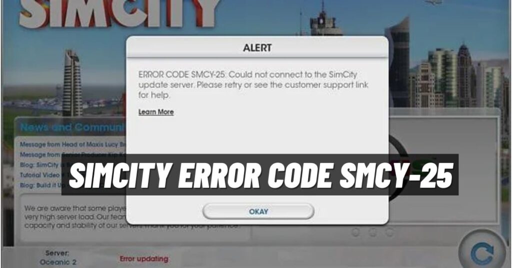 SimCity Error Code Smcy-25