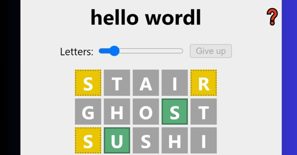 Hello Wordl Game