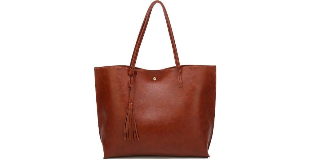 Dreubea Women's Soft Faux Leather Tote Shoulder Bag