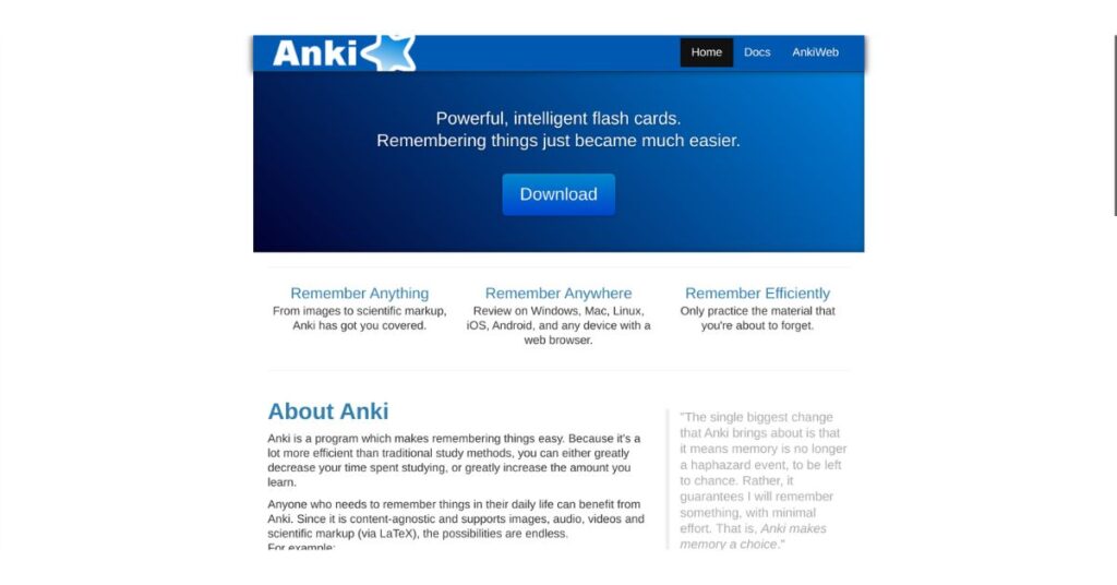 Anki Websites like Quizlet
