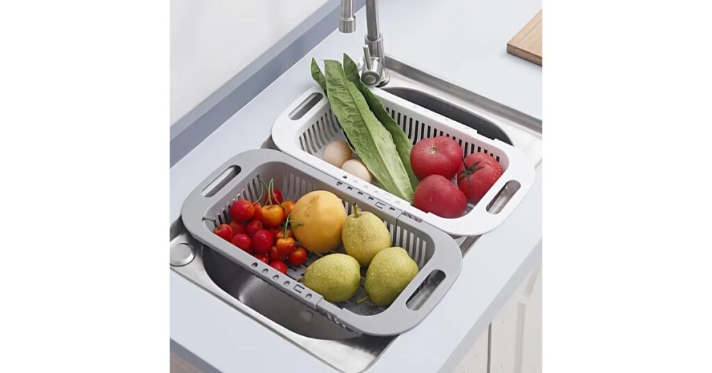 Retractable Fruits and Vegetables Drain Basket