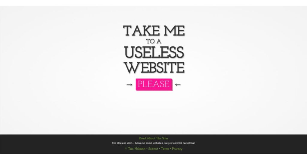 The Useless Web website